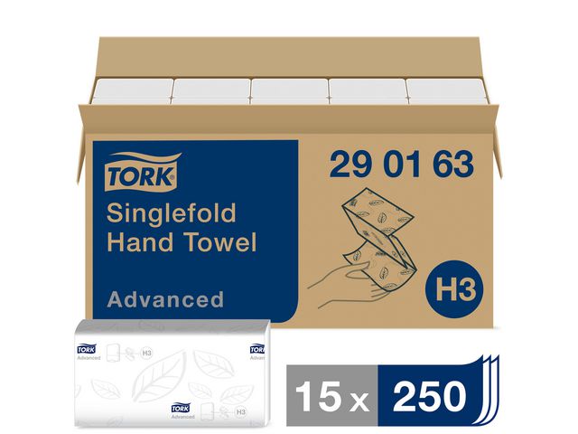 Tørkeark TORK Advance singlef 2L H3(15 x 250)