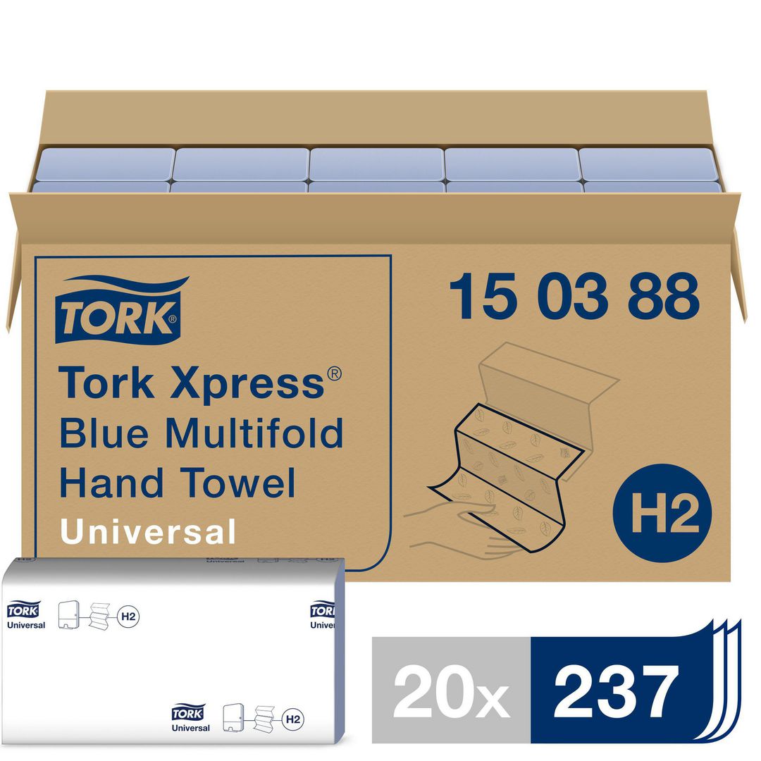 Tørkeark TORK Univers Xpress H2 blå(20 x 237)