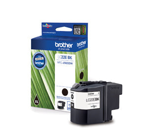 Brother LC22EBK sort blekk eller toner