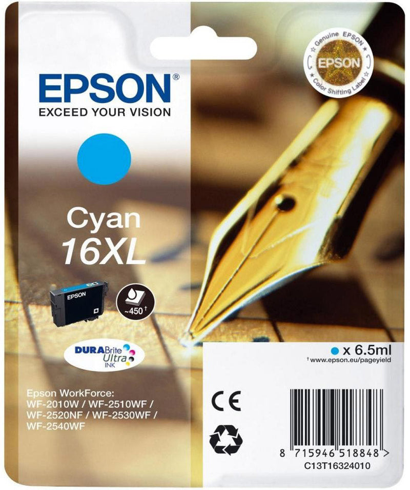 Epson C13T16324012 cyan blekkpatron