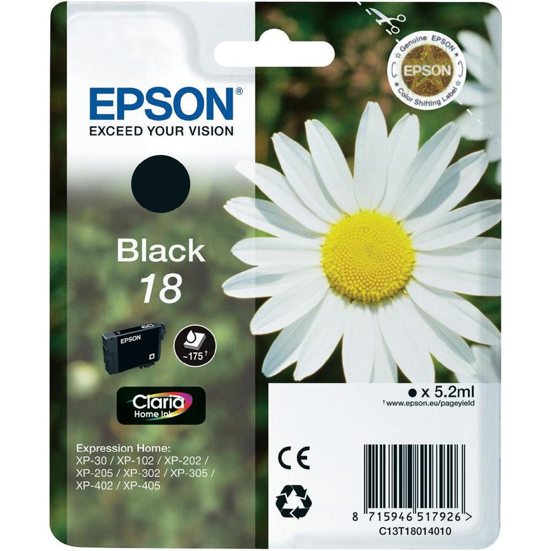 Epson C13T18014012 sort blekkpatron