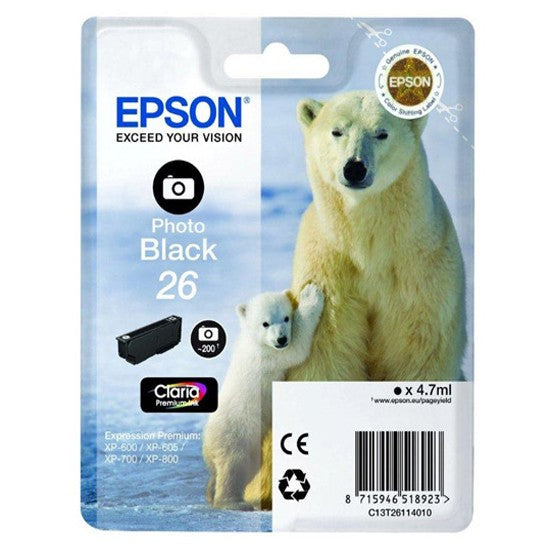 Epson C13T26114012 sort blekkpatron