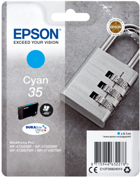 Epson C13T35824010 cyan blekkpatron